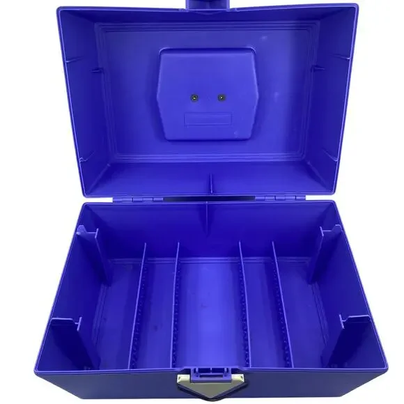 Caboodles Vintage 80s Nail Care Organizer Case - Large Purple W/ White Handle - Picture 8 of 8